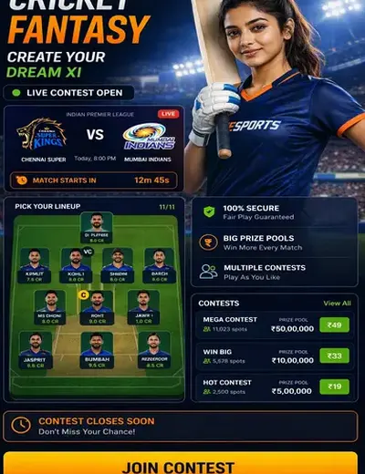 Dreem77 (dreem 77) fantasy cricket & matchday visual 3
